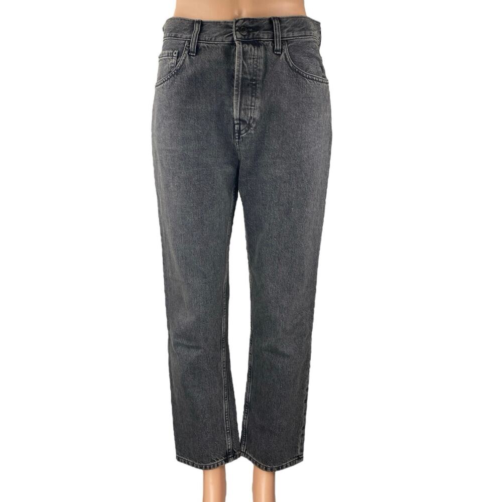 Everlane 90's Cheeky Black Wash Straight Leg High Waist Denim Jeans Pants Sz 27